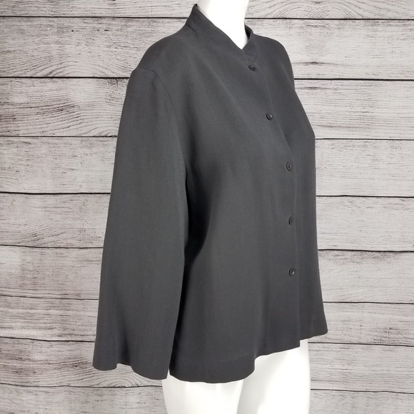 Eileen Fisher Size S Button front Lightweight Jacket Gray - Picture 3 of 8